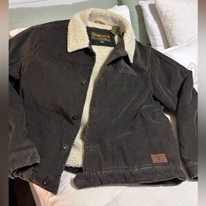Timberland Black Corduroy Jacket with Cream Sherpa Lining 2003